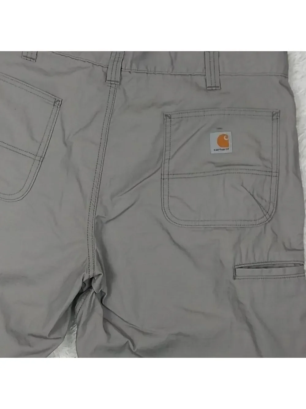Carhartt Force Relaxed Fit Men's Gray Mid Rise Button Zipper Cargo Short